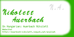 nikolett auerbach business card